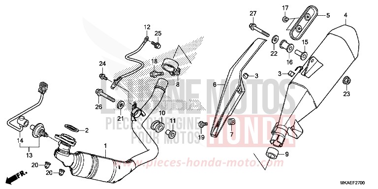 ABGAS-SCHALLDAEMPFER von Integra 750 MAT ALPHA SILVER METALLIC (NHB73) von 2019